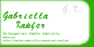 gabriella kapfer business card